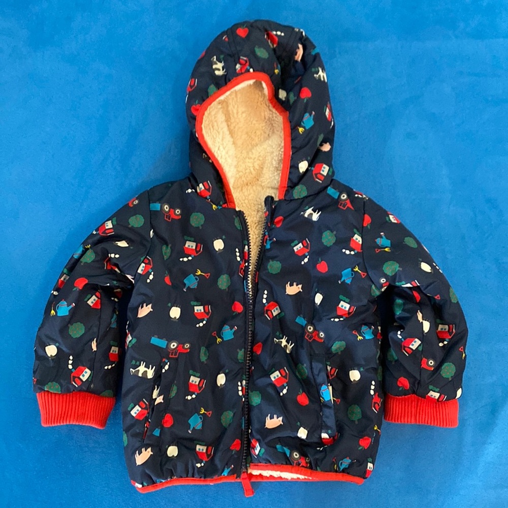 Baby Boden Farm reversible jacket